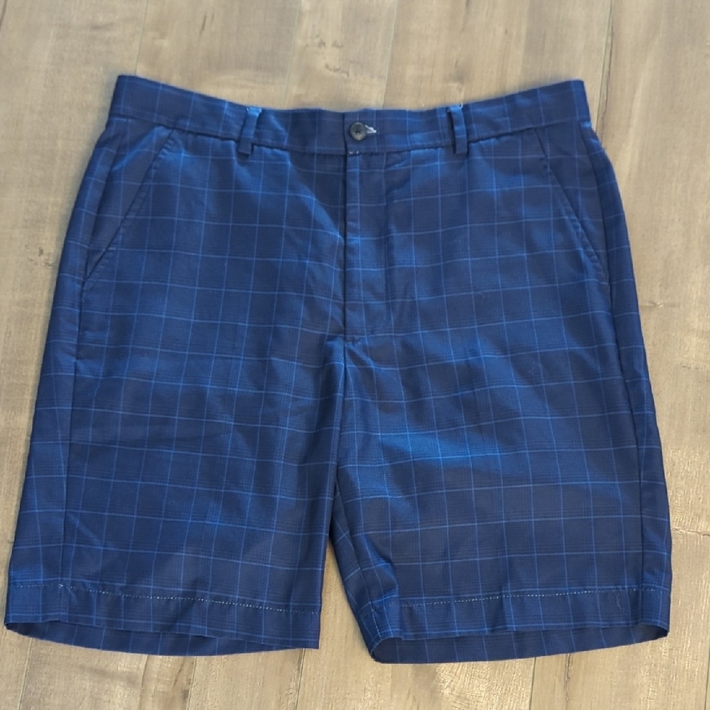 Greg Norman Collection Blue Flat Front Shorts